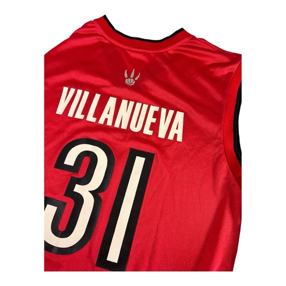NBA Toronto Raptors Reebok Villanueva Jersey #31 Mens Large Retro Red/Black - Picture 5 of 6